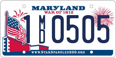 MD license plate 1MD0505