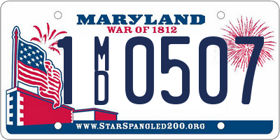 MD license plate 1MD0507