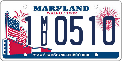 MD license plate 1MD0510