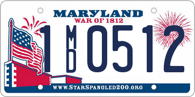 MD license plate 1MD0512