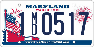 MD license plate 1MD0517