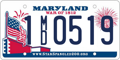 MD license plate 1MD0519