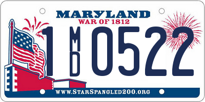 MD license plate 1MD0522