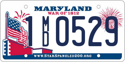 MD license plate 1MD0529