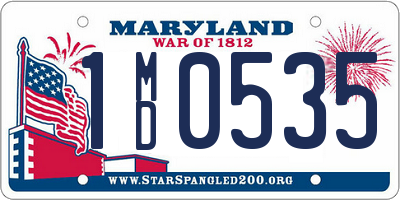 MD license plate 1MD0535