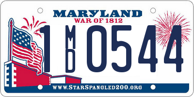 MD license plate 1MD0544