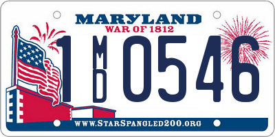 MD license plate 1MD0546