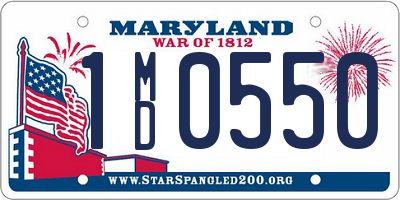 MD license plate 1MD0550