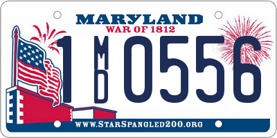 MD license plate 1MD0556