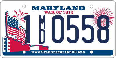 MD license plate 1MD0558