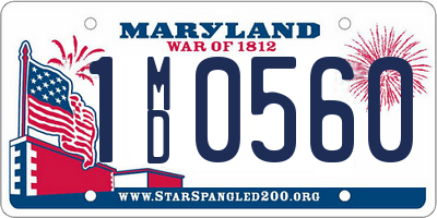 MD license plate 1MD0560
