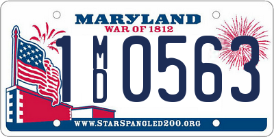 MD license plate 1MD0563