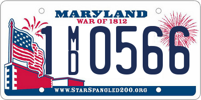 MD license plate 1MD0566