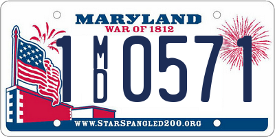 MD license plate 1MD0571