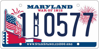 MD license plate 1MD0577