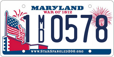 MD license plate 1MD0578