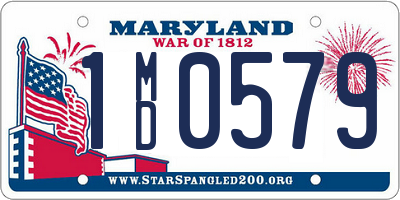 MD license plate 1MD0579