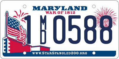 MD license plate 1MD0588