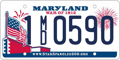 MD license plate 1MD0590