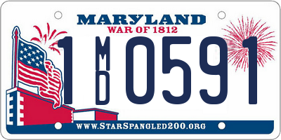 MD license plate 1MD0591