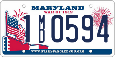 MD license plate 1MD0594