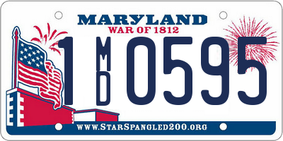 MD license plate 1MD0595