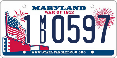 MD license plate 1MD0597