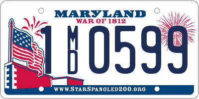 MD license plate 1MD0599