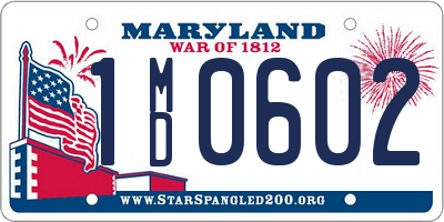 MD license plate 1MD0602