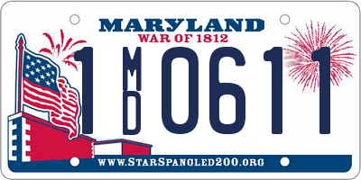 MD license plate 1MD0611