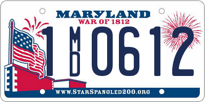 MD license plate 1MD0612