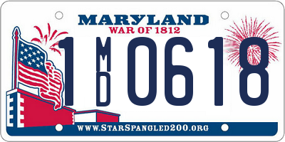 MD license plate 1MD0618