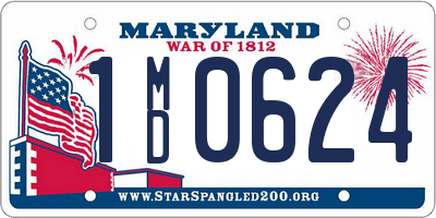 MD license plate 1MD0624