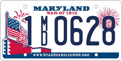 MD license plate 1MD0628