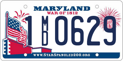 MD license plate 1MD0629