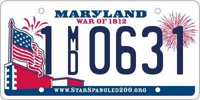 MD license plate 1MD0631