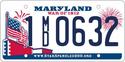 MD license plate 1MD0632