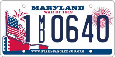 MD license plate 1MD0640