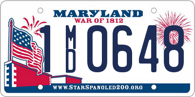 MD license plate 1MD0648