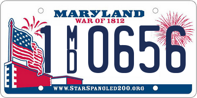 MD license plate 1MD0656