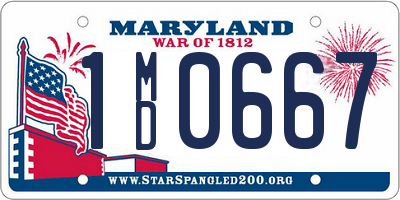 MD license plate 1MD0667