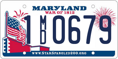 MD license plate 1MD0679