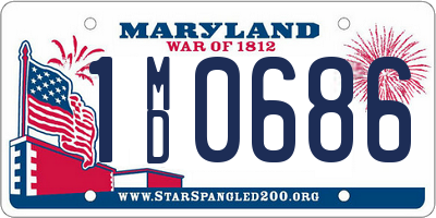 MD license plate 1MD0686