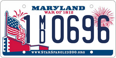 MD license plate 1MD0696