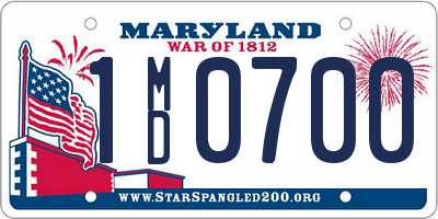 MD license plate 1MD0700