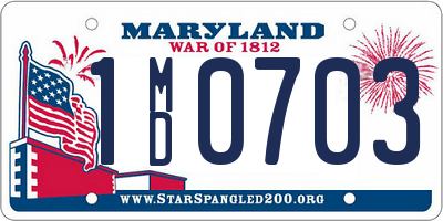 MD license plate 1MD0703