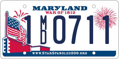 MD license plate 1MD0711