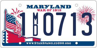 MD license plate 1MD0713