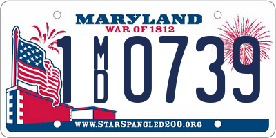 MD license plate 1MD0739