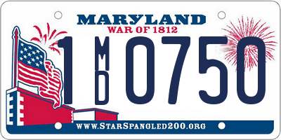 MD license plate 1MD0750